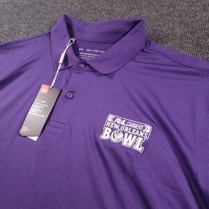 Under Armour New Orleans Bowl Polo 2XL Purple HeatGear New With Tags